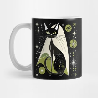 Mid Century Modern CAT Lively Linoprints Mug